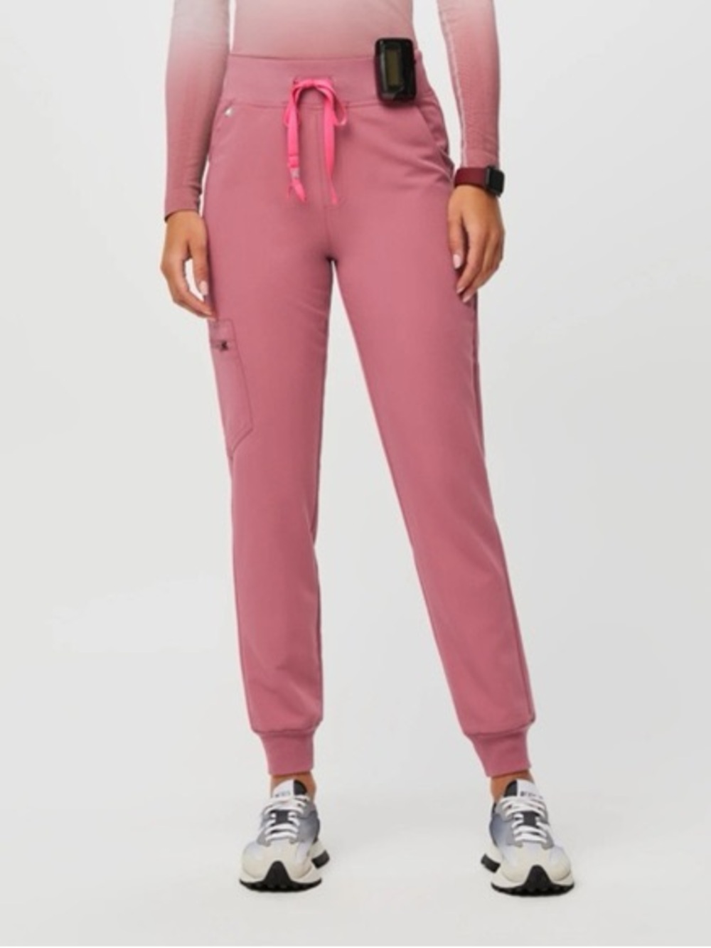 FIGS Rose Quartz High-Waisted Zamora Jogger Scrub Pants Size SP